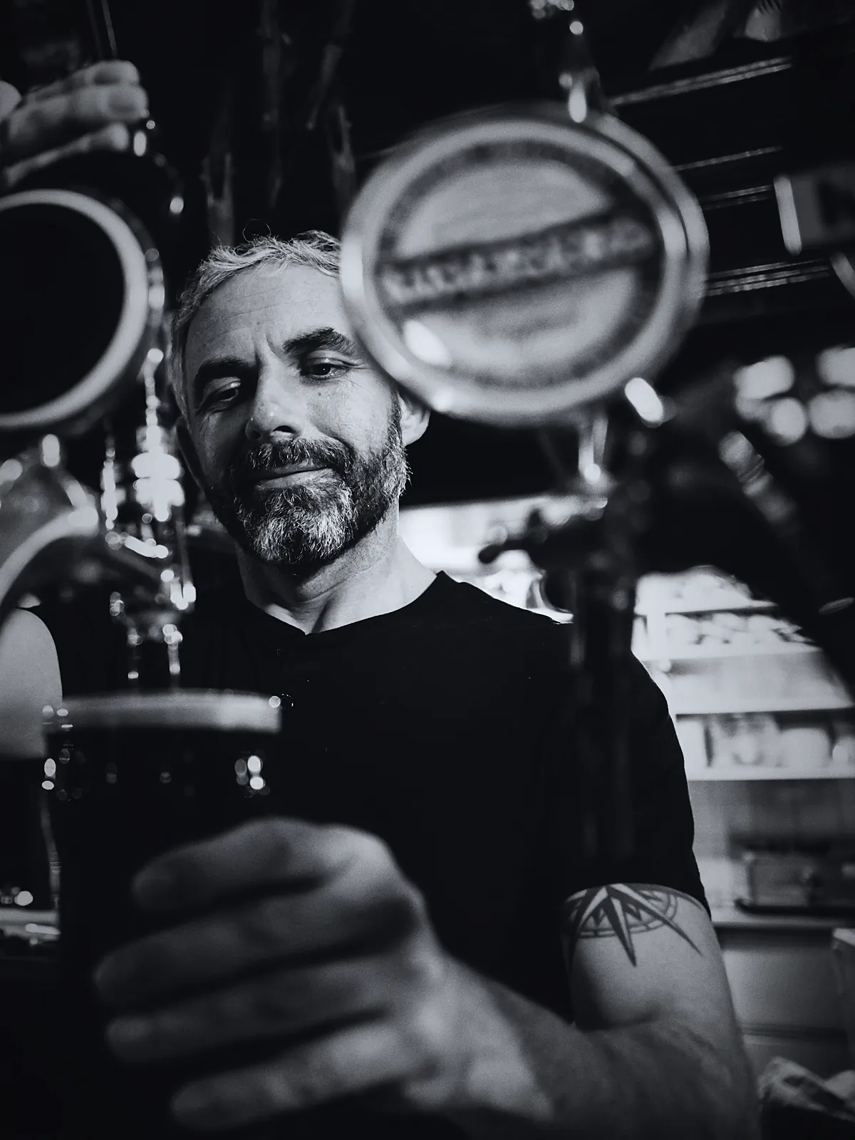 Bartender pouring a drink