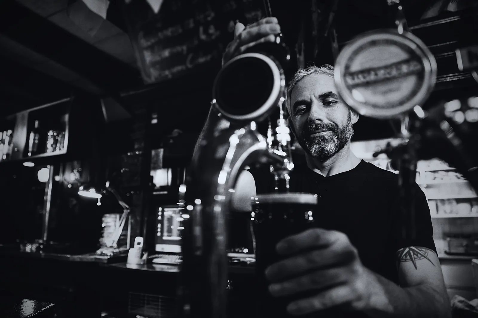 Behind the bar